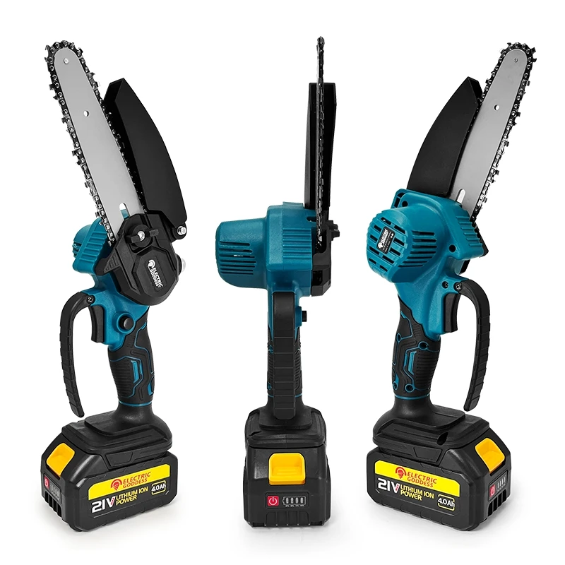 1700RPM 6 Inch Mini Li-Ion Electric Chainsaw One Hand Portable Electric Saw Fit 18V Makita Battery (No Battery) 3