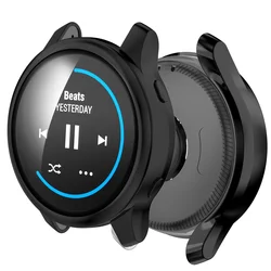 Crystal Clear TPU Protective Case - Soft Silicone Shell for Smartwatch Accessories (Black)