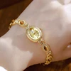Oval Gold Women Watches Luxury Brand Dress Casual Quartz Small Dial Ladies Wrist Watches Rhinestone Gold Watches for Women 2025 1