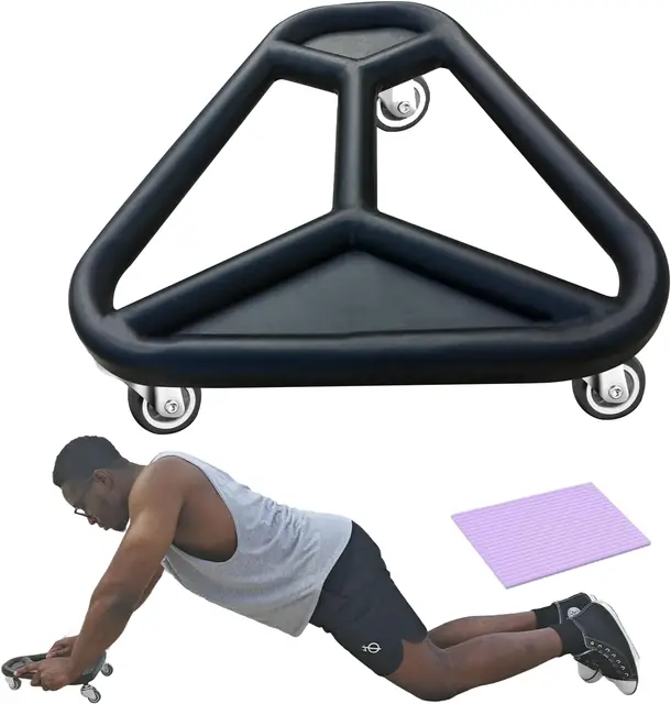 Ab Roller Wheel for Core Workout Extra-Wide Ab Exercise Equipment for Abs Arms Back Stable Quiet Fitness Roller for Home Gym Str