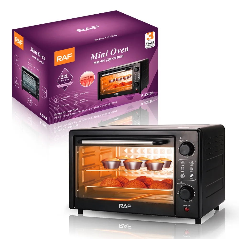 22L Household Electric Oven Multifunctional Mini-oven Durable Intelligent Timing Baking/Dried Fruit/Pizza/Barbecue Bread Baking