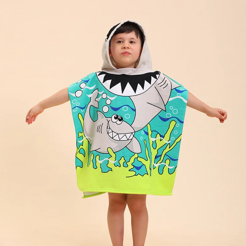 Baby Bathrobe Cartoon Animals Blanket Cartoon Child Kid Hooded Cloak Infant Bathrob Baby Bath Towel Robe Cotton Boy Girl Beach Robe Astronaut