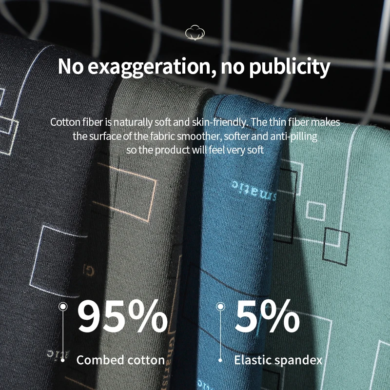 Nanjiren Cotton Men Underwear 5A Grade Antibacterial Boxer Wide Edge Belt Underpants Moisture Absorbent Breathable Male Panties