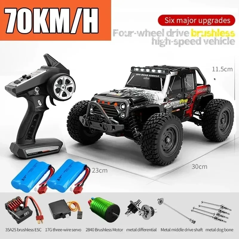 

Rc Cars 16103Pro 50km/h or 75km/h with LED 1/16 Brushless Moter 4WD Off Road 4x4 High Speed Drift Monster Truck Kids Toys Gift