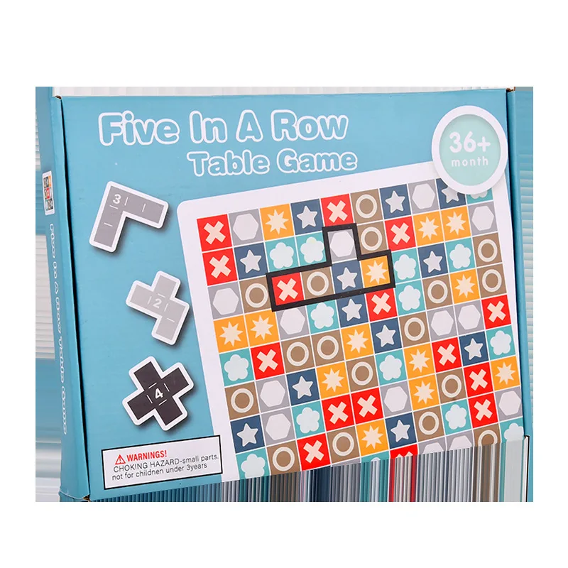 Children's Board Game Five In A Row Against The Game Puzzle Fun Kindergarten Thinking Ability To Enhance Wooden Toys 3