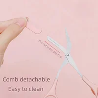 Precision eyebrow trimmer scissors with comb - a scratch free hair removal and shaping tool suitable for both men and women 2