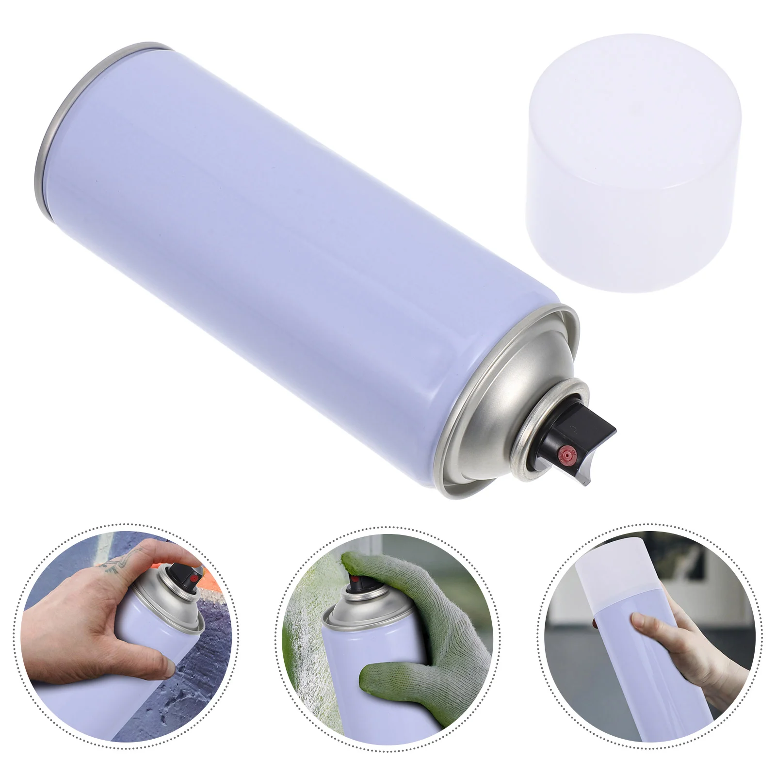 Tinplate Aerosol Can for Paint Touch up Bottles with Brush Empty DIY Spray Graffiti Gas Nozzle Cans
