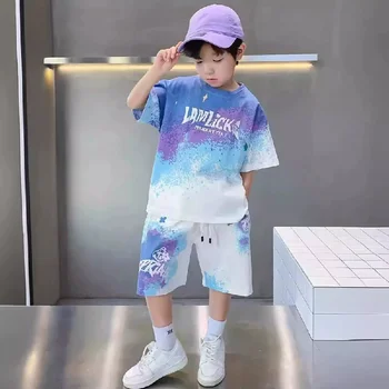 Boys Gradient T-shirts+Shorts 7
