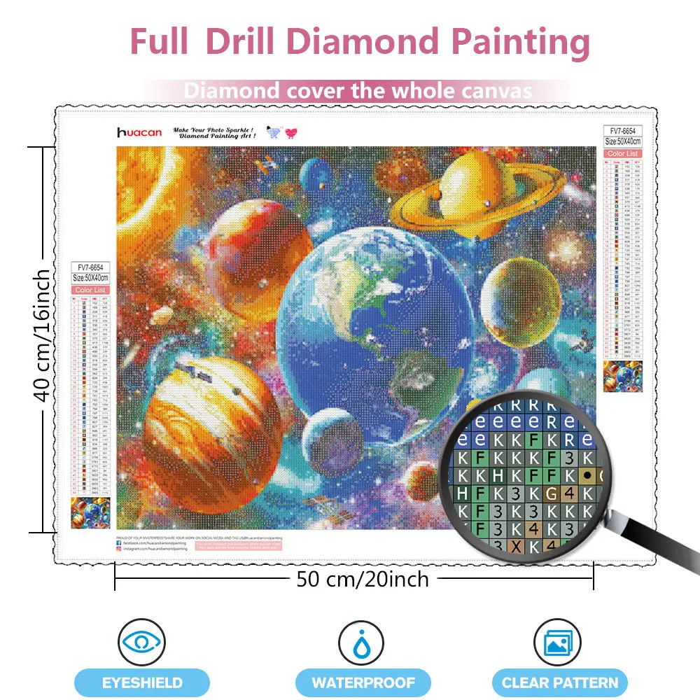 Huacan Special Shaped Diamond Painting flower 5d Diy Diamond Embroidery With Fra