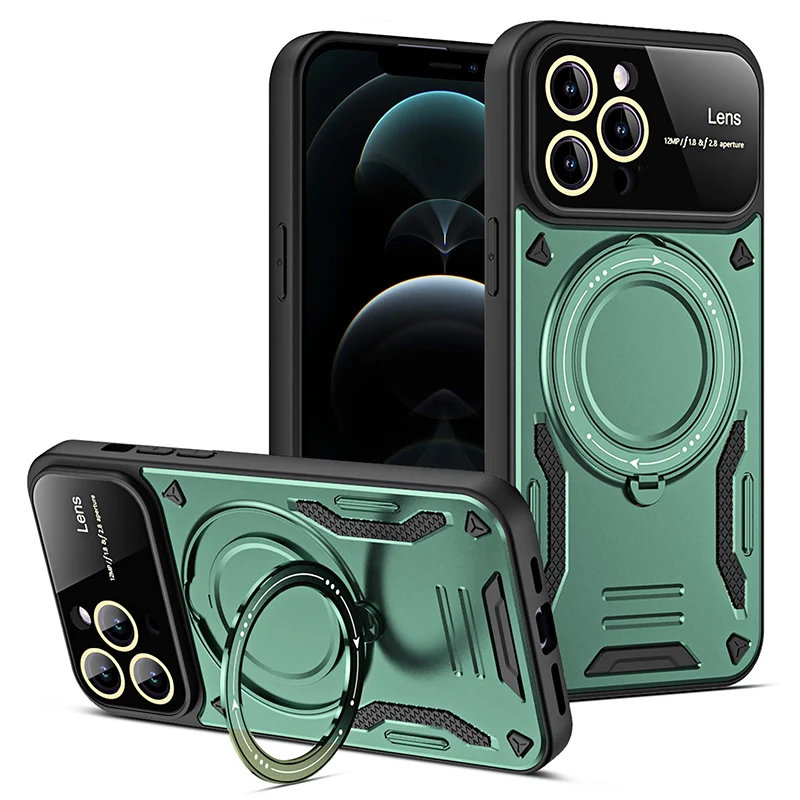 Magnetic Stand Military Grade Armor Case with MagSafe Compatibility