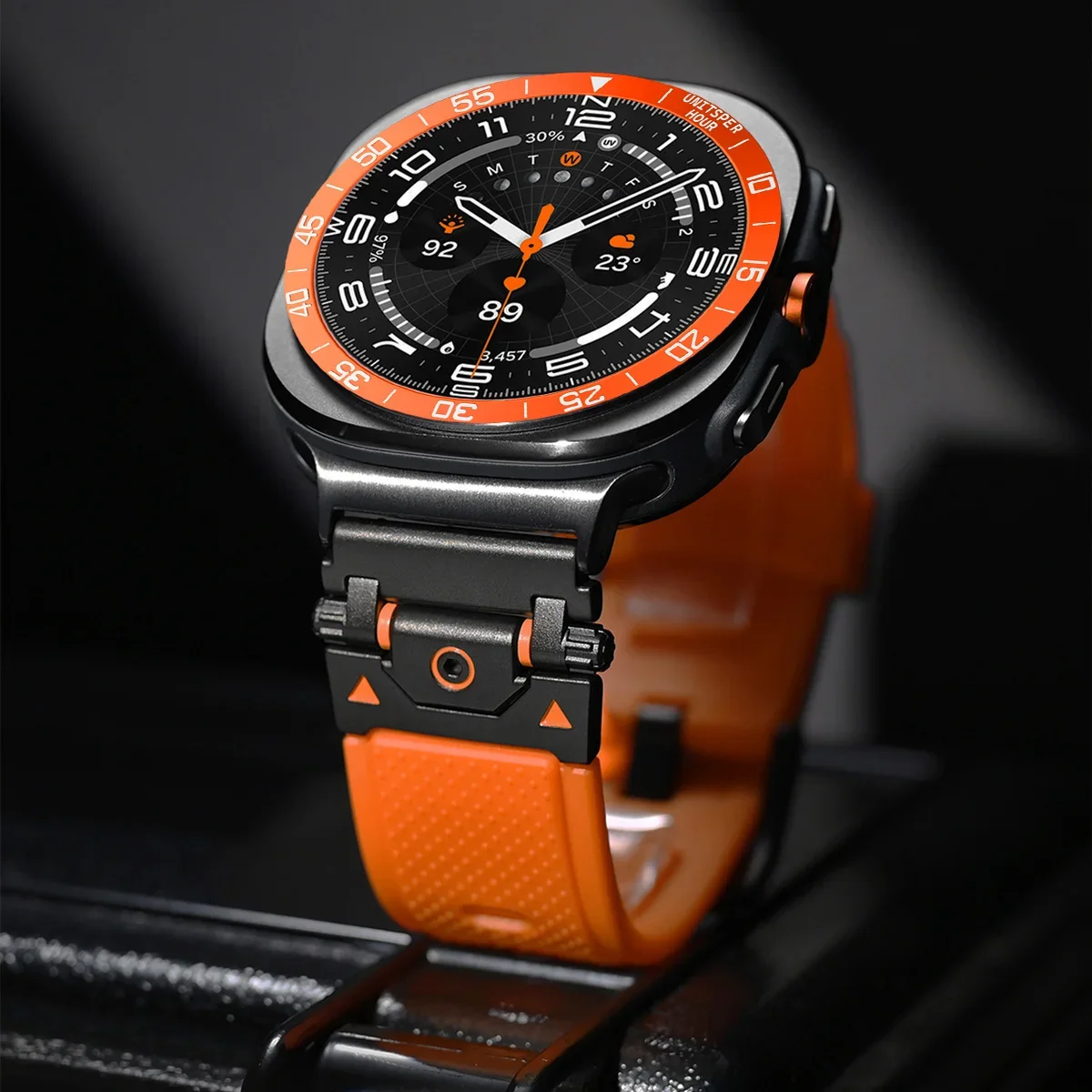 Sleek Metal Bezel Ring Case for Smartwatch - 47mm Frame Cover Accessory