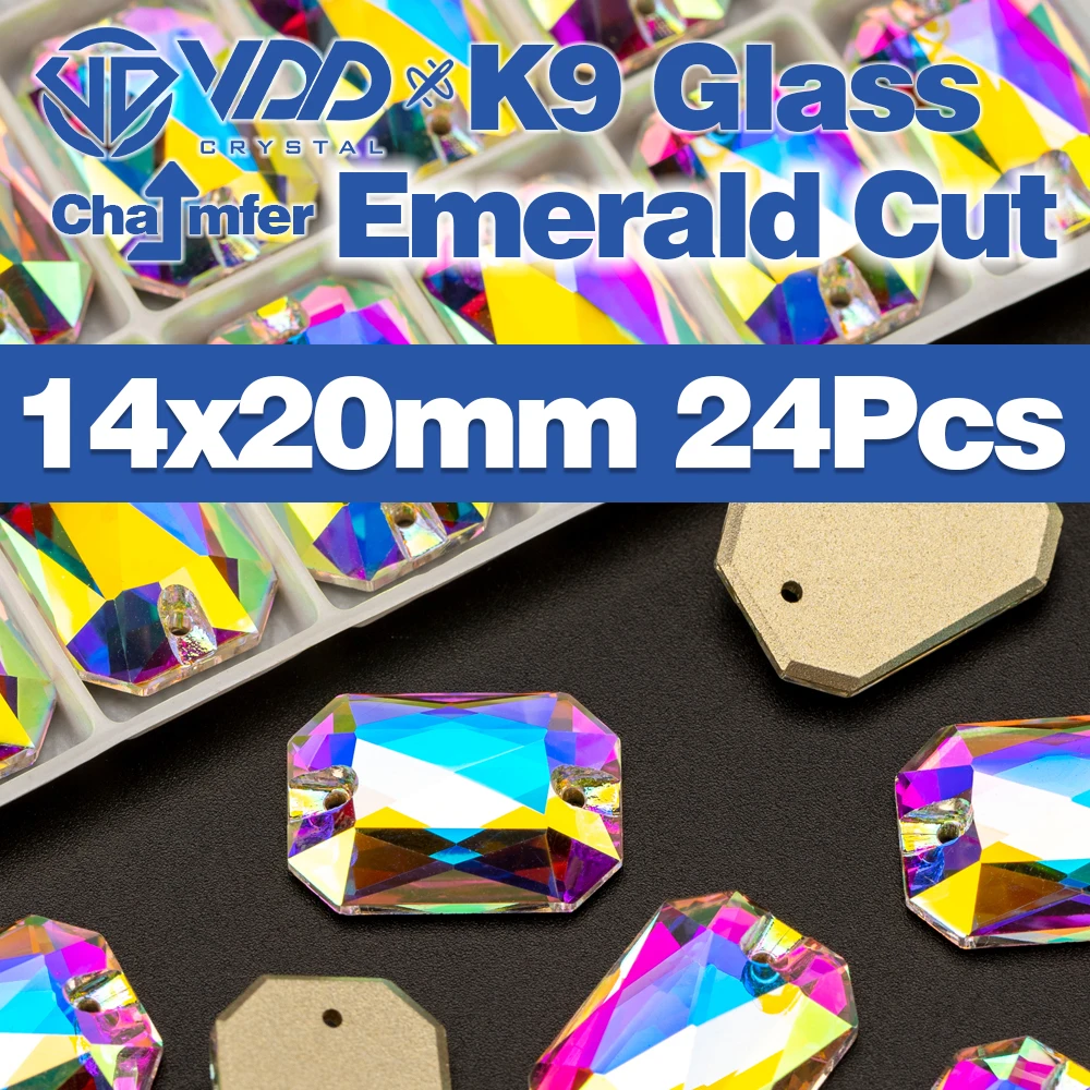 Premium K9 Glass Sew-On Rhinestones - Top Quality Crystal AB Flatback Stones for Clothing and Wedding Accessories