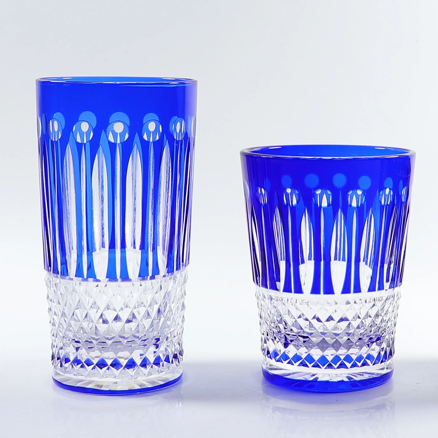 Handcraft Lotus Multi Colored Hock Wine Glasses Hand Cut Red Champagne Flute Blue Edo Kiriko&lsquo;s Highball Cocktail Whiskey Glass