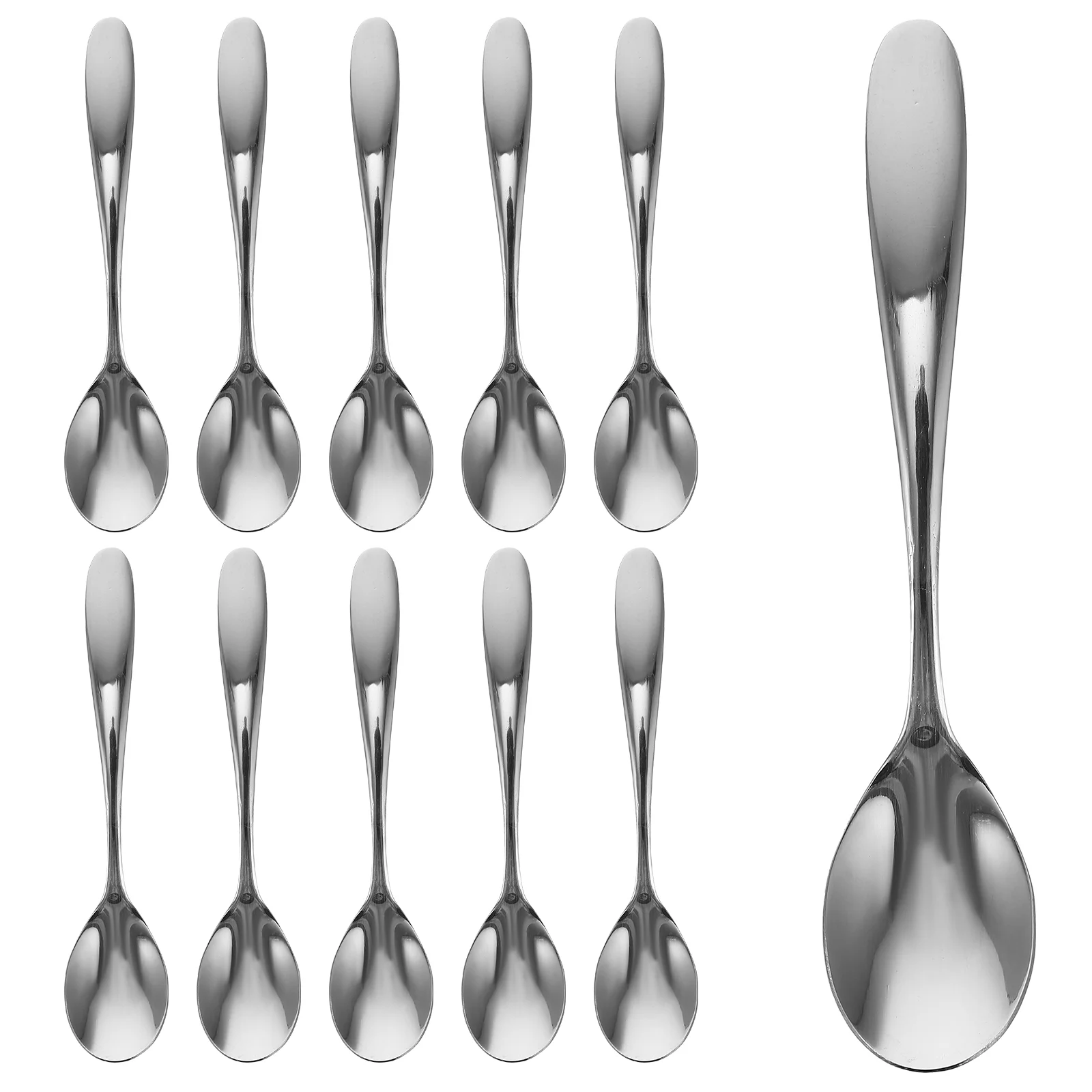 

10 Pcs Stainless Steel Coffee Spoon Espresso Stirrer Dessert Tea Spoons Multi-function Banquet Cake