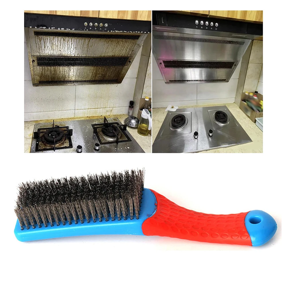 160mm Professional Household Wire Brush Not Shed Metal Steel Brush Burnishing Rust Removal Multipurpose Cleaning tools