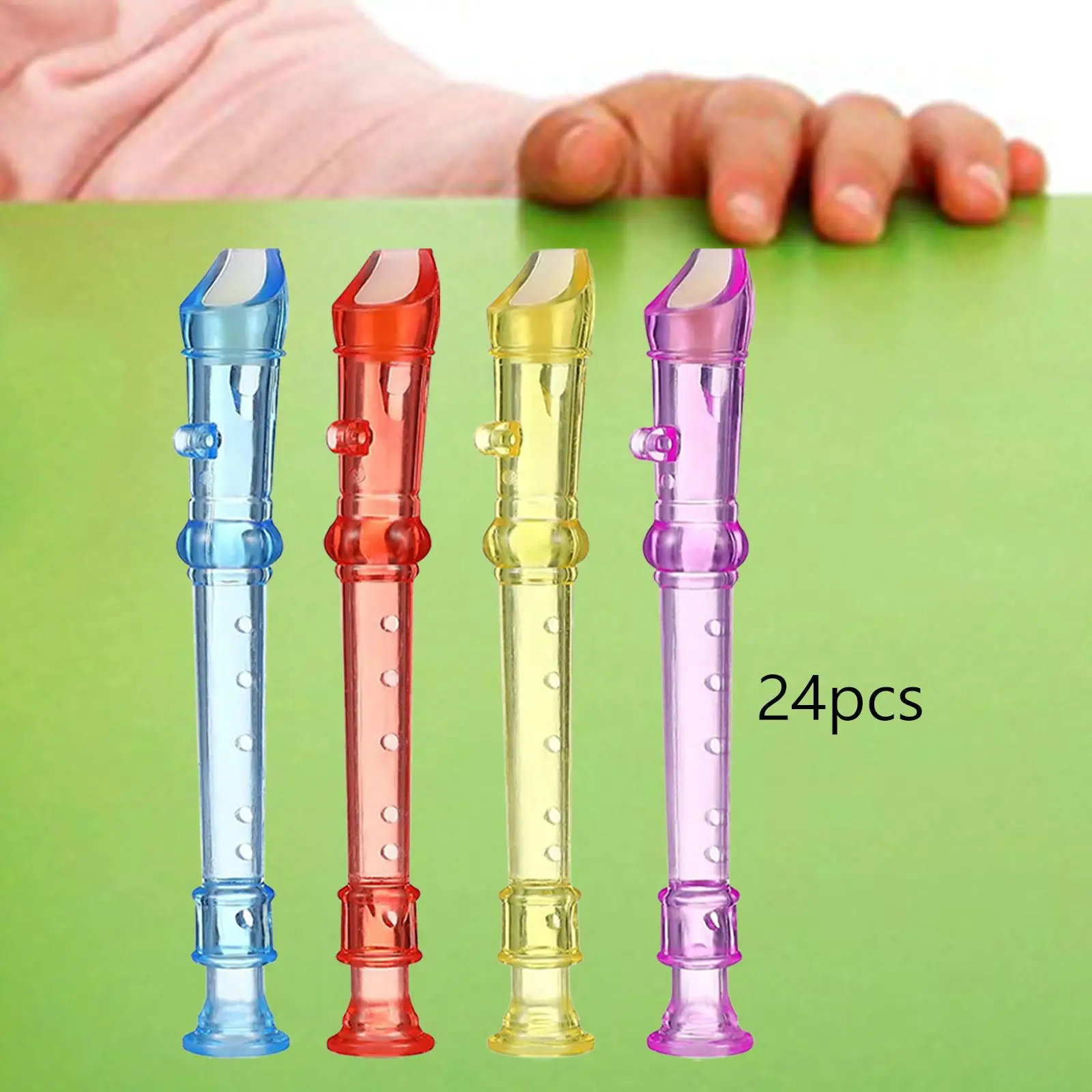 

24 шт., детская музыкальная звукозаписывающая Флейта с 6 отверстиями
