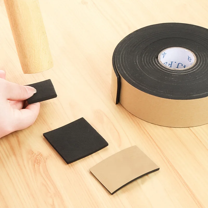 Furniture Leg Pads 2M 5M/Roll Self-Adhesive Felt Furniture Leg Pad Anti-slip Mat Floor Protector Wear-resisting Table Chair Leg Sticky Back Bumper