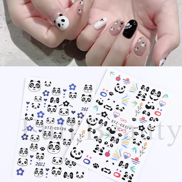 Cute Panda & Bamboo Nail Art Decal Sticker - Etsy