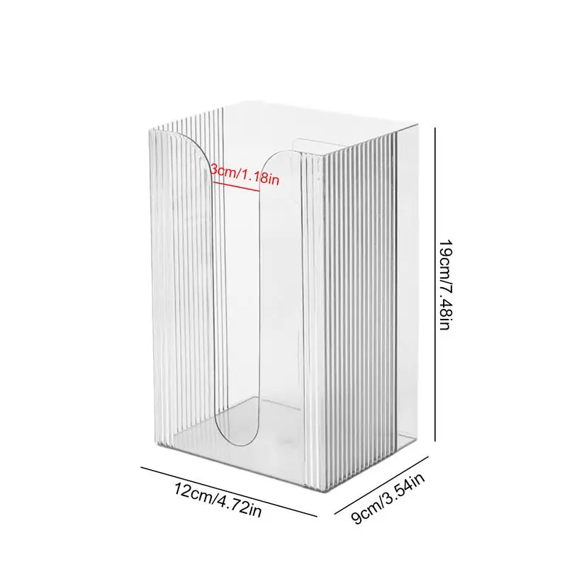 Wall Mounted Tissue Box Holder Facial Tissues Organizer Drill-Free Kitchen Wipes Storage Minimalist Facial Tissue Dispenser For 6