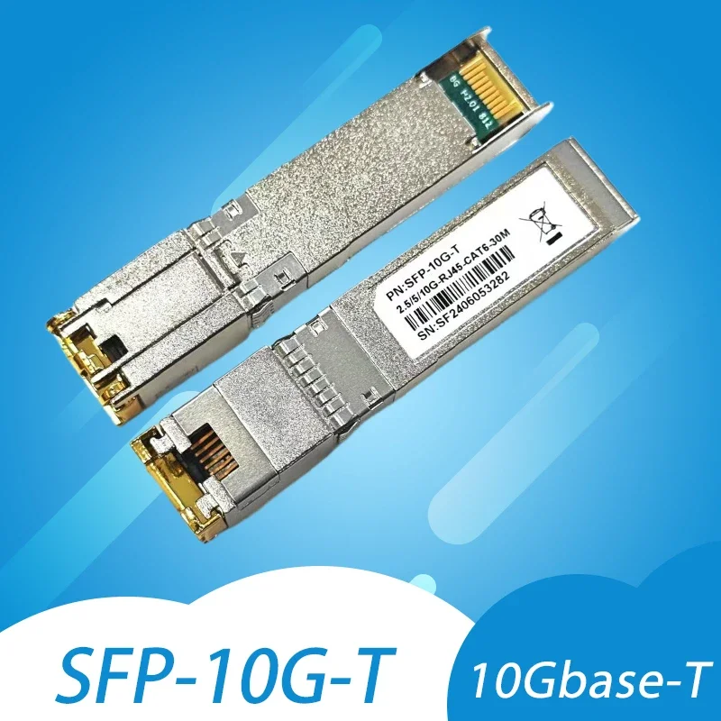 10GBase-T SFP+ - RJ-45 トランシーバー、2.5G 5Gbe SFP+ 銅線