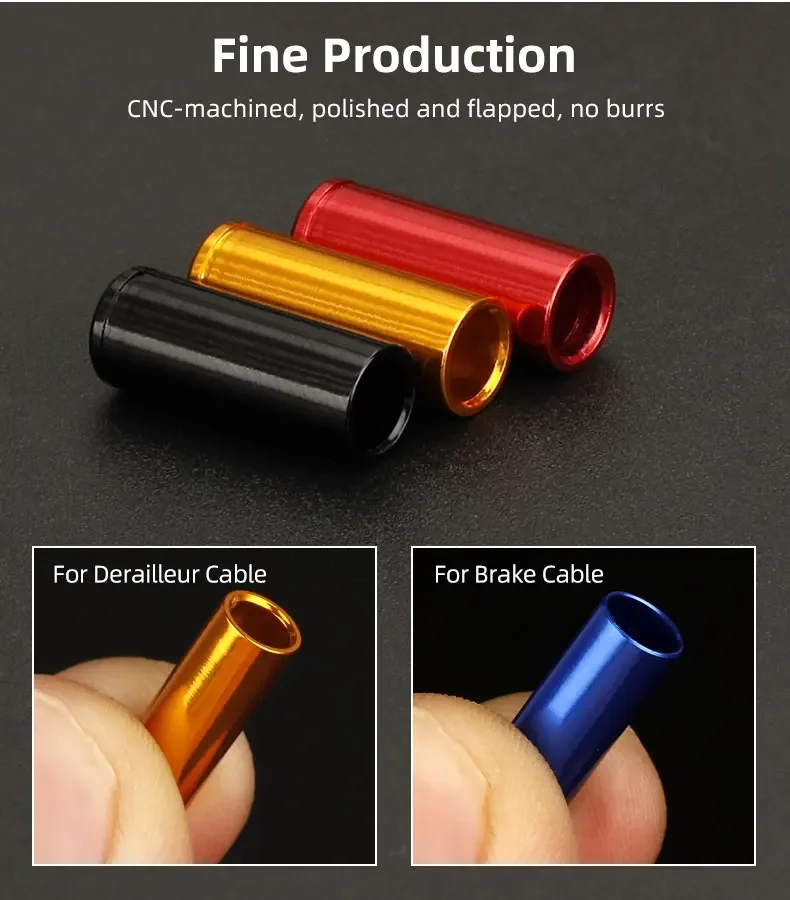 4mm Bike Ferrules Bike Cable End Caps GUB Bike Ferrule Kit 4mm/5mm