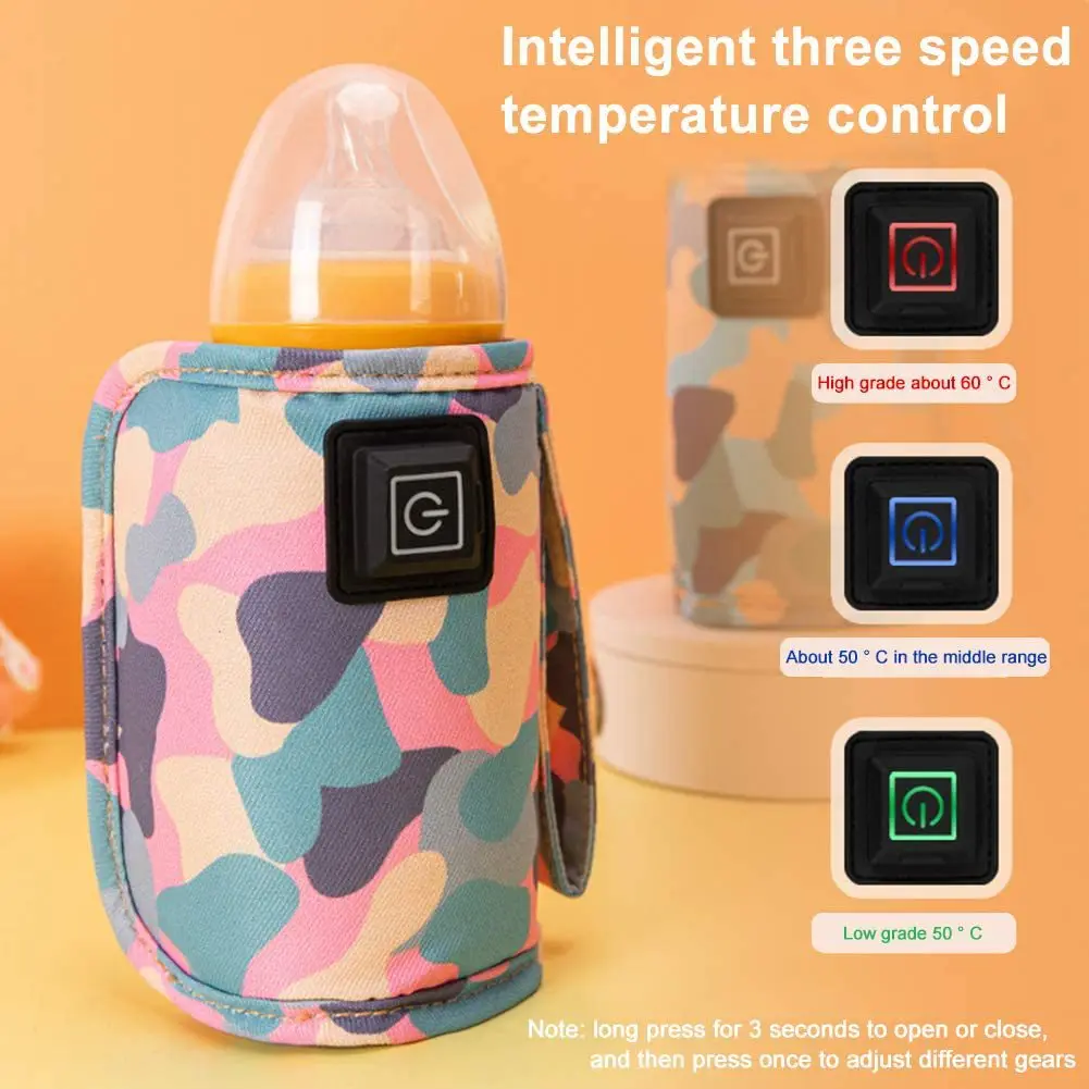 Bottle Warmer Cover Portable Bottle Feeding Warmer with Heating and Temperature Control Warm Milk Warmer Infant Warming Bags