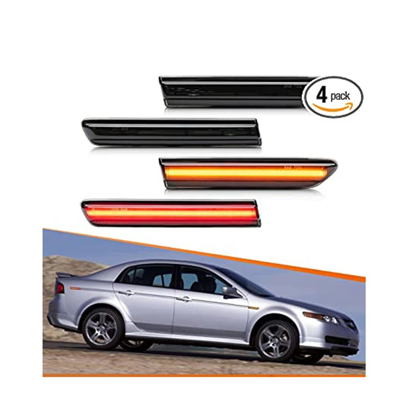 

Для 2004-2008 Acura TL Янтарная/Красная Полная фотолампа Передняя и задняя 4 шт.