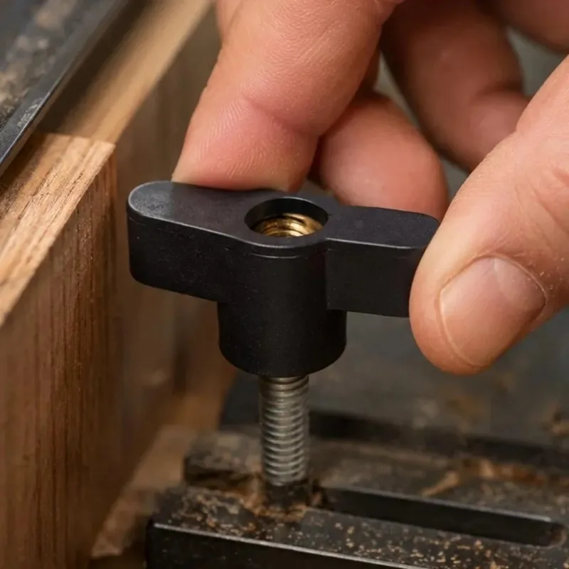Z Shape Thumb Screw Knob with ABS Plastic Handle and Brass Core Insert - Tool-Free Fastener