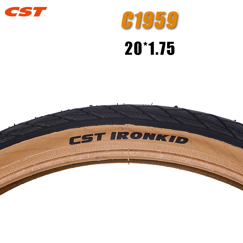 CST 20 inch Bicycle tires 406 20X1.75 20X1.95 Brown Skin edge retro C1820D C1959 Folding Bike Tyre  ﻿
