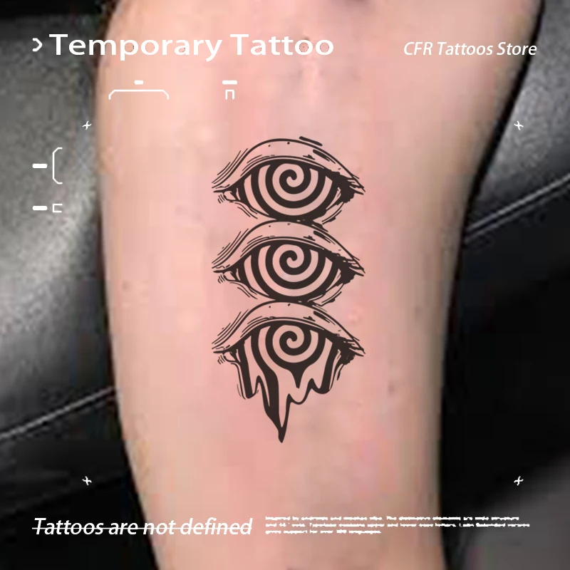 

Temporary Tattoos Man Fake Tattoo Anime Three Eyes Herbal Juice Sticker Sexy Hotwife Arm Chest Waterproof Festivals Accessories