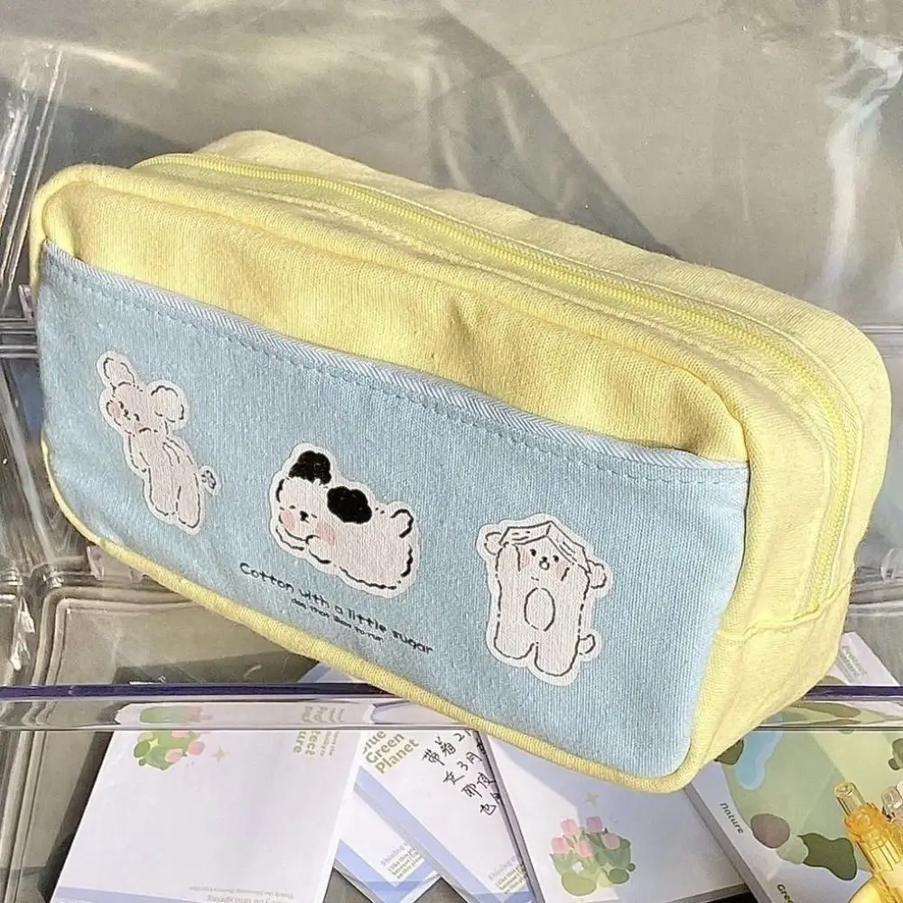 Astuccio per matite con stampa cucciolo Astuccio per cancelleria con cerniera di grande capacità Borsa di stoccaggio multifunzione - immagine 5