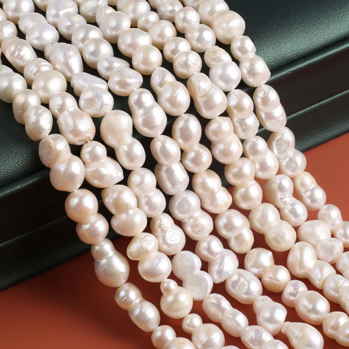 

100% Natural Pearl Beads Peanut Shape Baroque Pearl Loose Spacer Beaded for Women Jewelry Making DIY Necklace Bracelet 8x15mm
