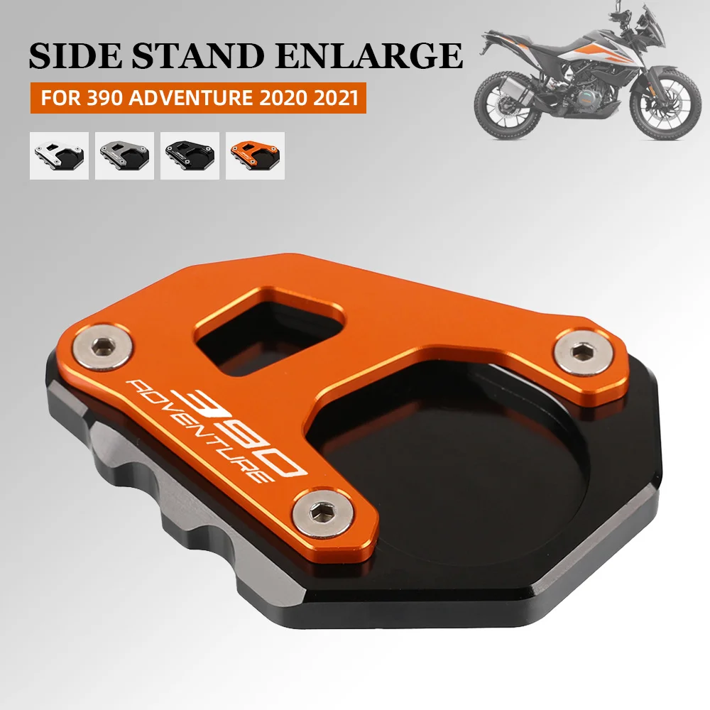 

FOR 390 ADV Adventure 2019 2020 2021 Kickstand Side Foot Stand Enlarger Extension Enlarger Pate Pad Accessories Motorcycle