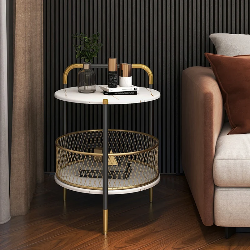 

Luxury Coffee Tables Decor Small Round Nordic Salon Living Room Sofa Side Table Bed Floor Cantinho Do Cafe Minimalist Furniture