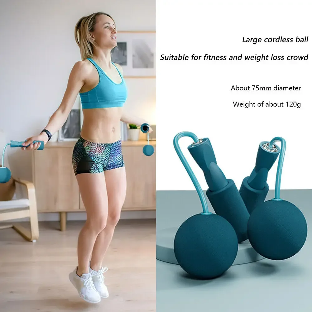 Skipping Rope With Heavy Ball Cordless Yoga Boxing Sports and Fitness Training Aerobics Portable Fast Jump Rope for Woman man jump rope