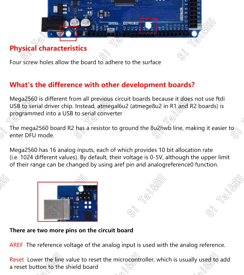 Mega2560 ATMEGA16U2 / Pro Mini MEGA 2560 Mega + WiFi R3 ATmega2560 Chip CH340G Für Arduino UNO R3 Entwicklung Bord weMos ESP8266 – Detail 3