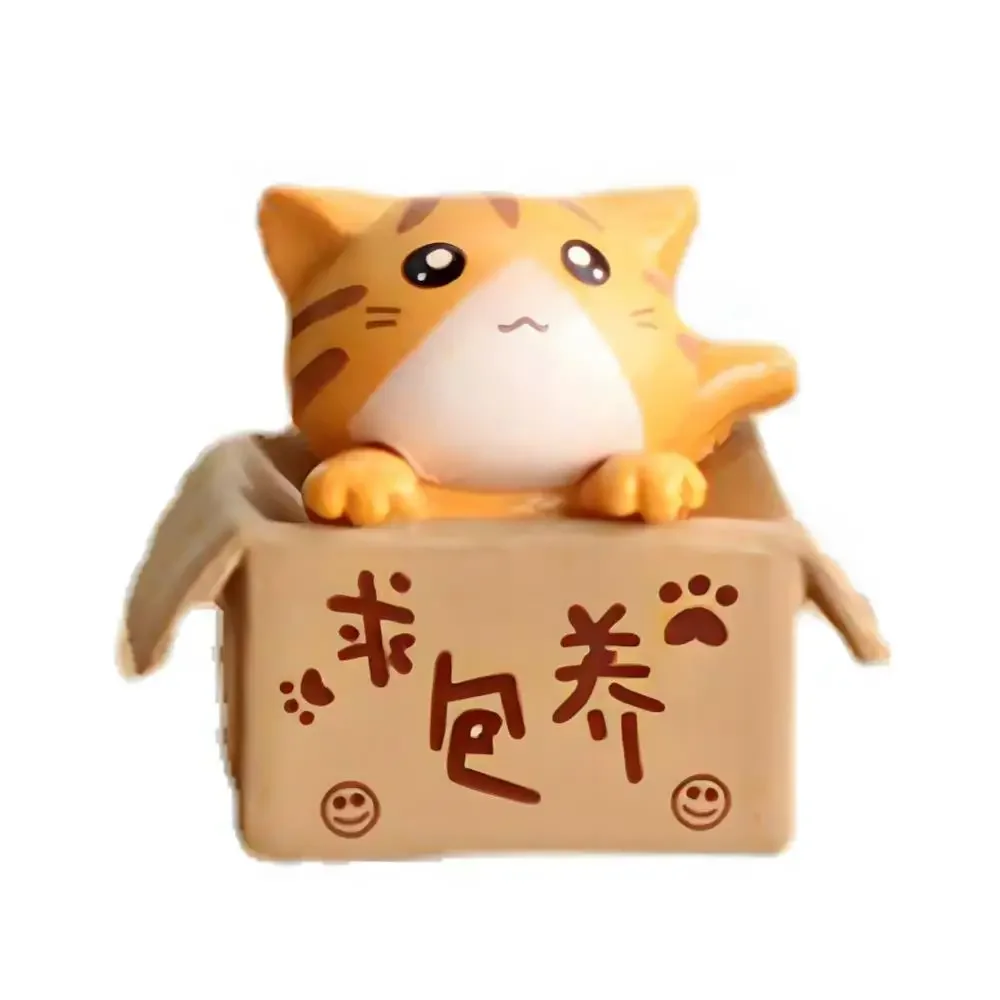 Kawaii Mini Cat Ornament Cute Garden Kitten Statue Gift For Kids Baby Room Decor Toy Figurines
