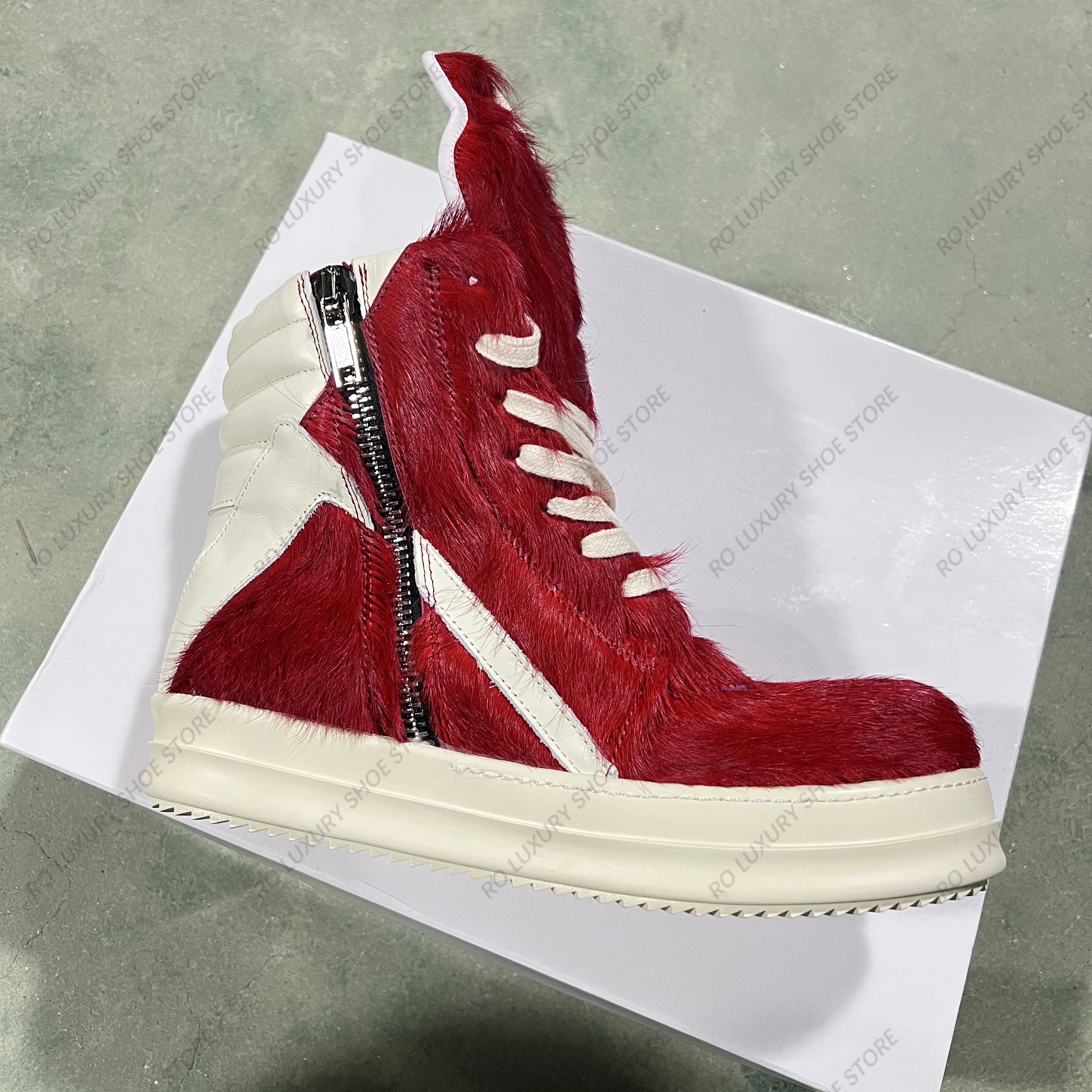 Rick owens geobasket red