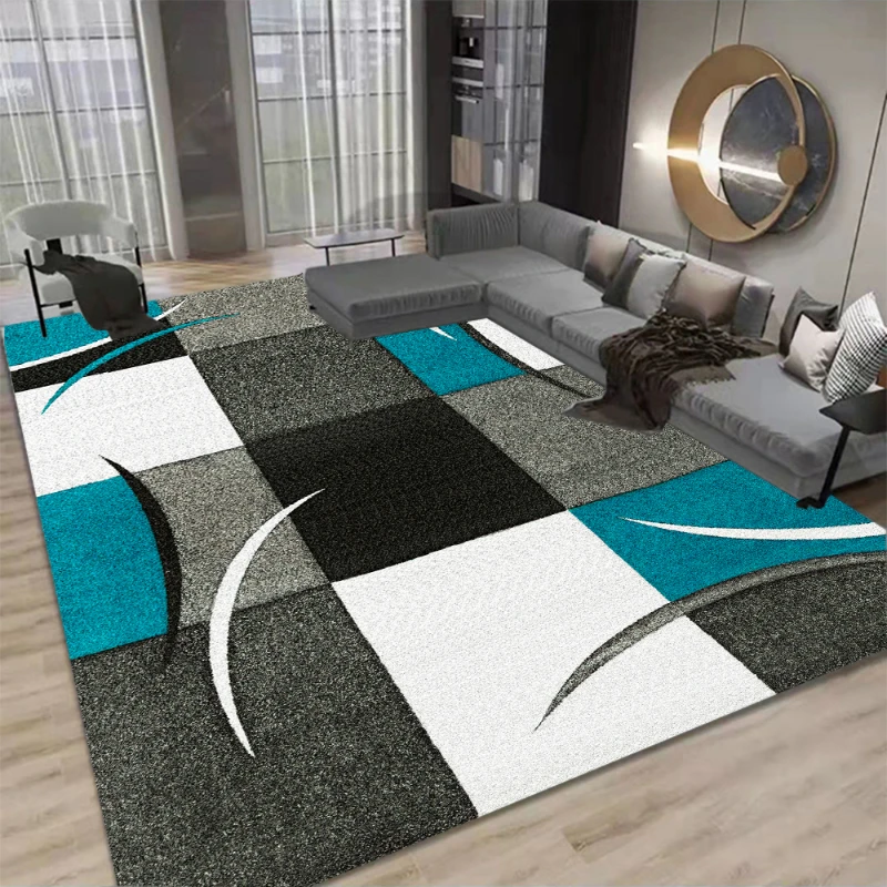 Modern Geometric Carpet for Living Room Home Decoration Soft Flannel Sofa Table Large Area Rugs Bedroom Bedside Floor Mat Tapete 2