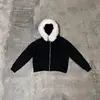 Y2K Zip up hoodie Faux Fur Collar Harajuku Rock Goth Top Retro Punk Loose Jacket Hip Hop Streetwear Zipper Hoodie sweatshirt EMO 3