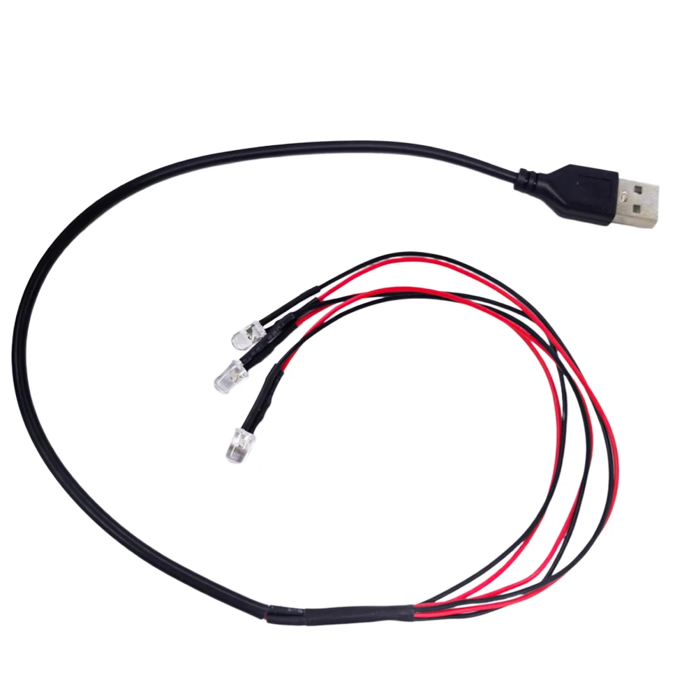 DC5V USB 포트에 5mm 사전 배선된 원형 LED 모델 라이트 LED 발광 다이오드 레드 그린 블루 DIY 야간 조명 수동 조명용