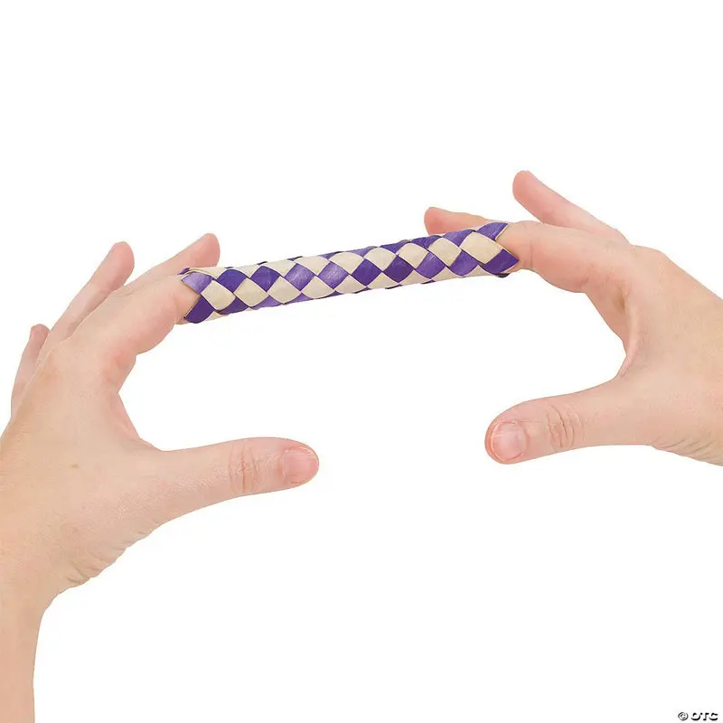 6-12-24 Pieces Funny Finger Traps Creative Magic Tricks Jokes Natural Chinese Bamboo Finger Traps Fingertip Toys For Children