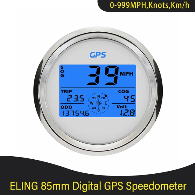HD 85mm Digital GPS Tacho Kilometer zähler 0-999 Knoten km/h mit 8