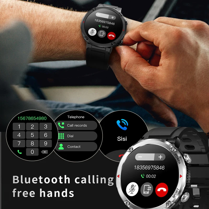 ChiBear  ȭ  Ʈ ġ 600 mAh 뷮 ͸ 1.6 &400*400 HD ÷ ȭ IP68  ȭ Smartwatch 