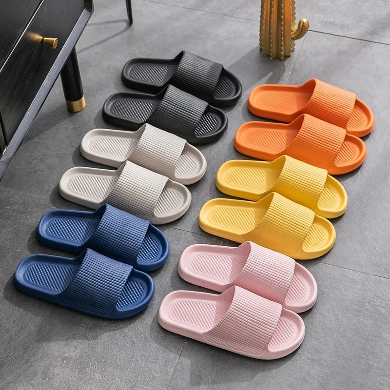 Xiaomi Fashion Men's Women's Sandals Anti-Slip Wear-Resistant EVA Thick Sole Comfortable Home Slippers Bathroom Bath Flip-Flops images - 6