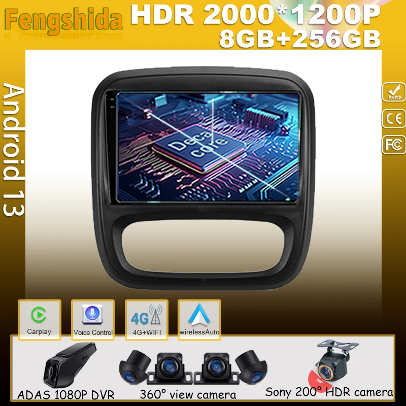 4G for Renault Trafic 3 2014-2021 Android 12 Car Radio Video Multimedia  Player for Opel Vivaro B 2014-2018 Auto Navigation GPS - AliExpress