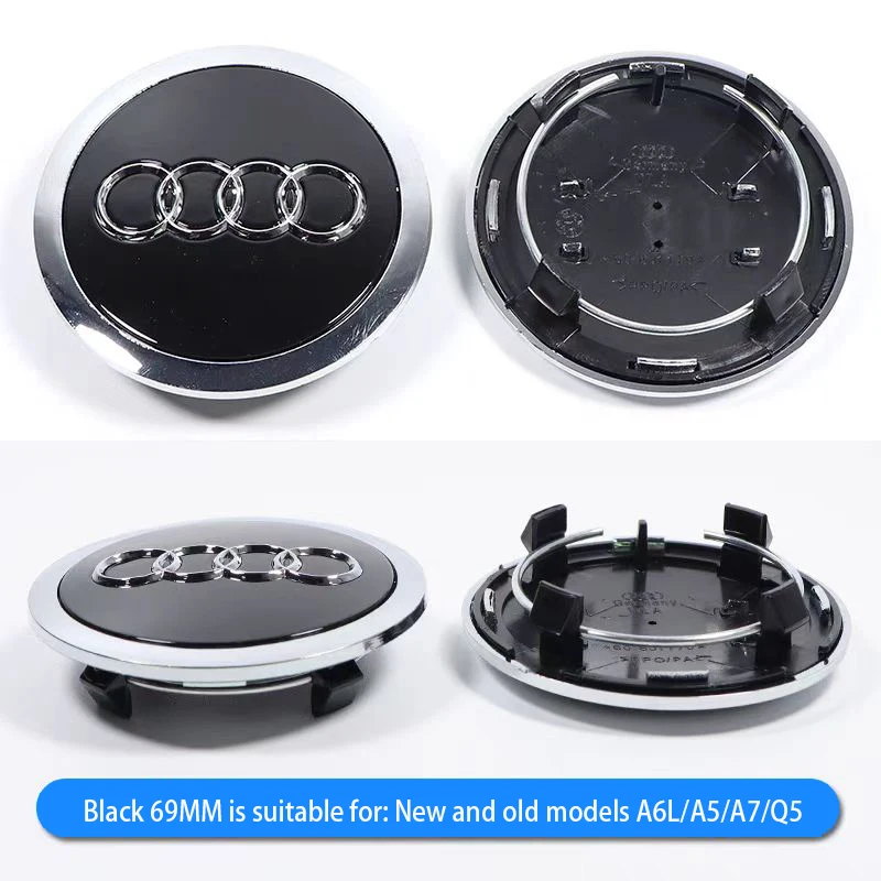 Luxury Car Wheel Hub Cover Set - Sleek Rim Center Cap Decoration Accessories (4 Pieces)