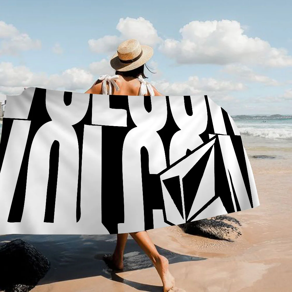 V-Volcom LOGO Big Microfiber Beach Towels Quick Dry Towel Sand Beach Towels Pool Towel for Travel Swim Pool Yoga 2