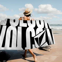 V-Volcom LOGO Big Microfiber Beach Towels Quick Dry Towel Sand Beach Towels Pool Towel for Travel Swim Pool Yoga 2