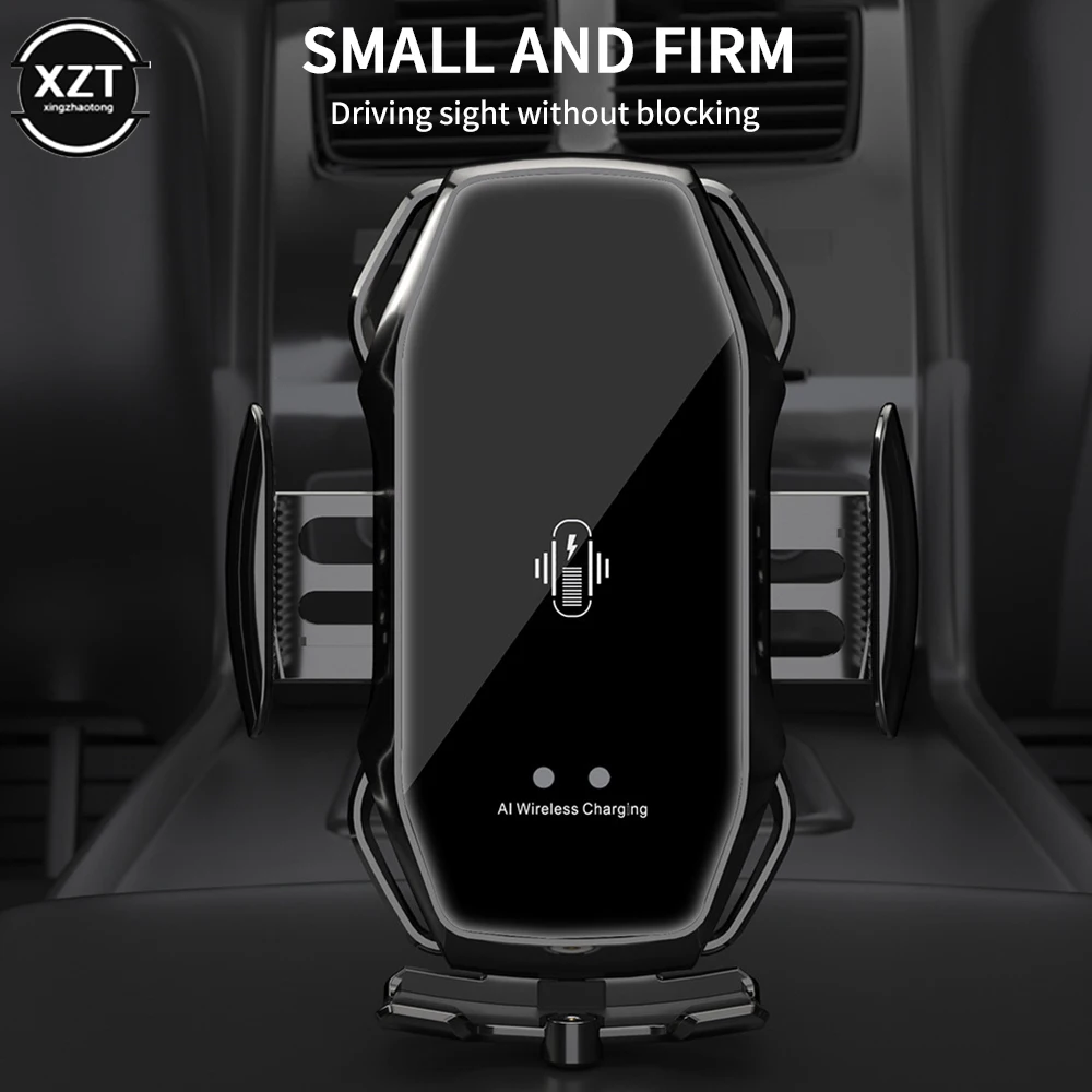 Universele A5 15W Draadloze Autolader Automatische Spannen Snel Opladen Telefoon Houder Mount Auto Voor Iphone 11 Huawei Samsung nieuwe